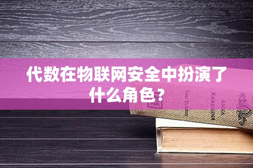 代数在物联网安全中扮演了什么角色？