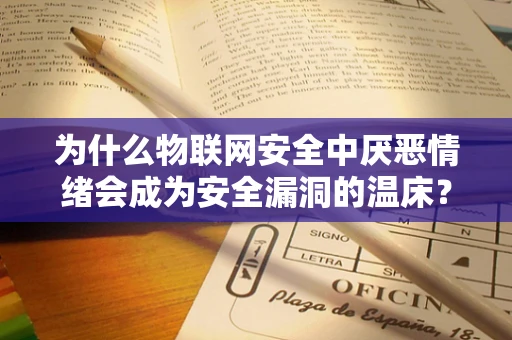 为什么物联网安全中厌恶情绪会成为安全漏洞的温床？