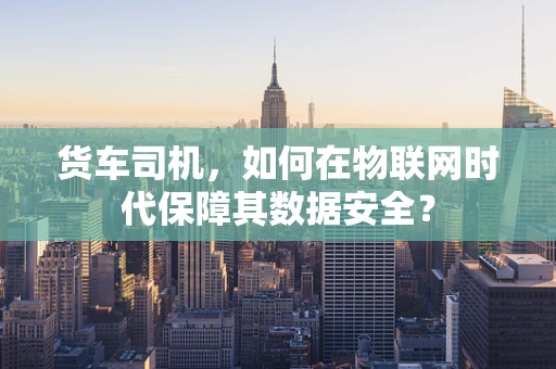 货车司机，如何在物联网时代保障其数据安全？