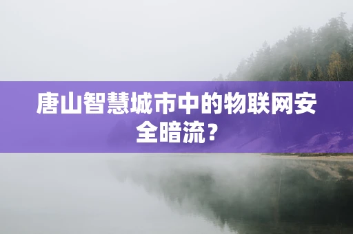 唐山智慧城市中的物联网安全暗流？