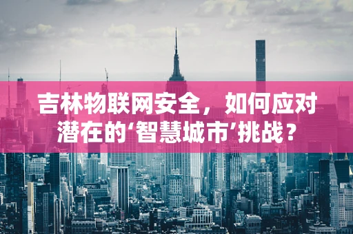 吉林物联网安全，如何应对潜在的‘智慧城市’挑战？