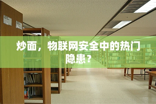 炒面，物联网安全中的热门隐患？