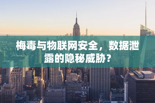 梅毒与物联网安全，数据泄露的隐秘威胁？