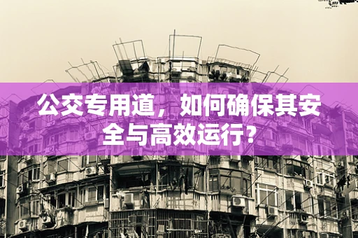 公交专用道，如何确保其安全与高效运行？