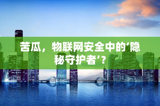 苦瓜，物联网安全中的‘隐秘守护者’？
