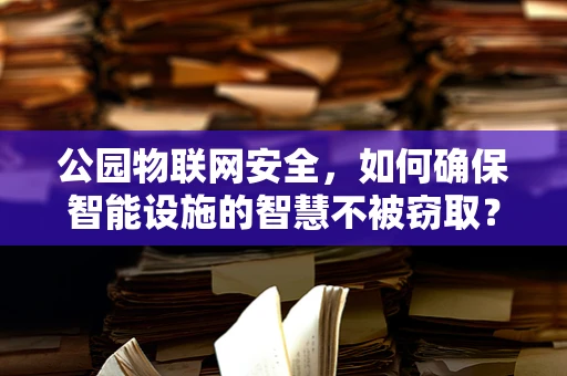公园物联网安全，如何确保智能设施的智慧不被窃取？