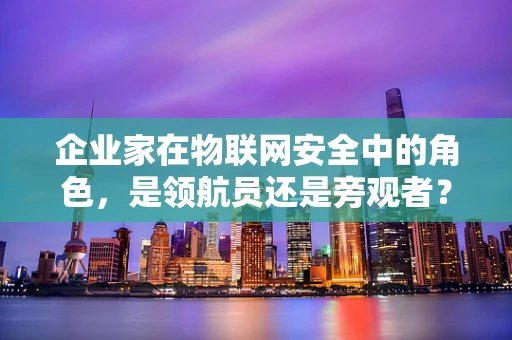 企业家在物联网安全中的角色，是领航员还是旁观者？