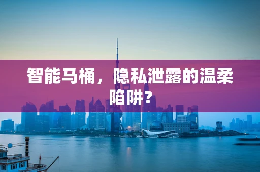 智能马桶，隐私泄露的温柔陷阱？
