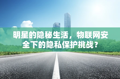 明星的隐秘生活，物联网安全下的隐私保护挑战？