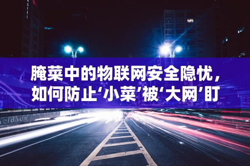 腌菜中的物联网安全隐忧，如何防止‘小菜’被‘大网’盯上？
