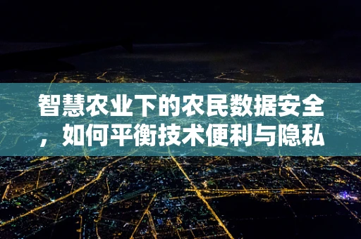 智慧农业下的农民数据安全，如何平衡技术便利与隐私保护？