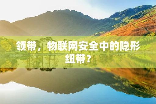 领带，物联网安全中的隐形纽带？