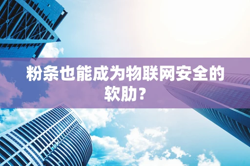 粉条也能成为物联网安全的软肋？