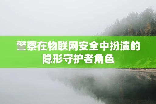 警察在物联网安全中扮演的隐形守护者角色