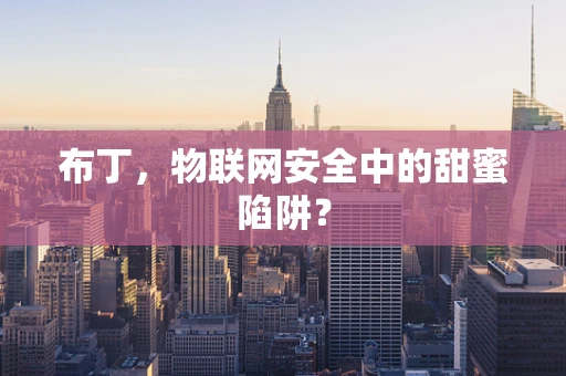 布丁，物联网安全中的甜蜜陷阱？