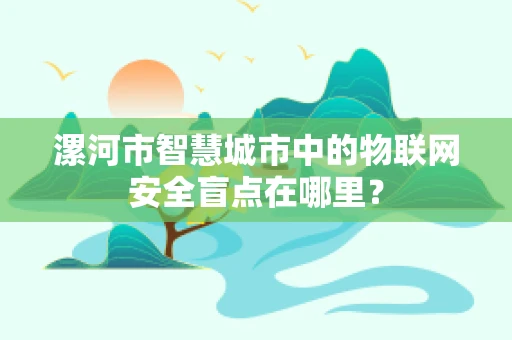 漯河市智慧城市中的物联网安全盲点在哪里？