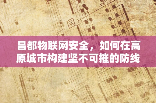 昌都物联网安全，如何在高原城市构建坚不可摧的防线？