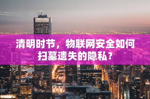 清明时节，物联网安全如何扫墓遗失的隐私？