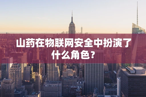 山药在物联网安全中扮演了什么角色？