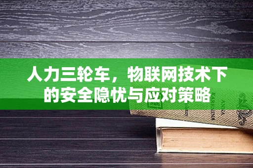 人力三轮车，物联网技术下的安全隐忧与应对策略
