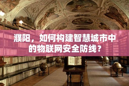 濮阳，如何构建智慧城市中的物联网安全防线？