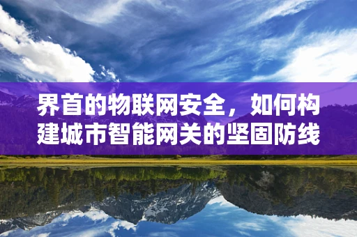 界首的物联网安全，如何构建城市智能网关的坚固防线？