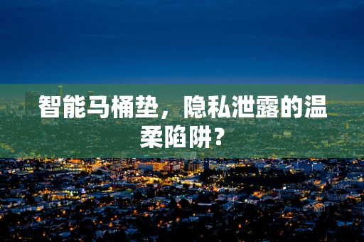 智能马桶垫，隐私泄露的温柔陷阱？